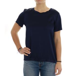 T-SHIRT VISCOSA BLU